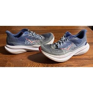 Hoka Mach 6 Womens Running Shoes Blue Red MLL Size 10B